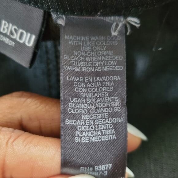 Bisou Bisou Denim Jean Jacket Dark Blue L - Picture 7 of 7